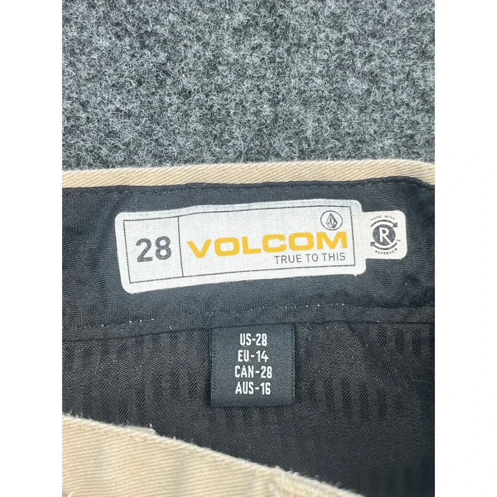 Volcom Frickin Modern Stretch Chino‎ Pants Khaki Tan Mens 28 Skate